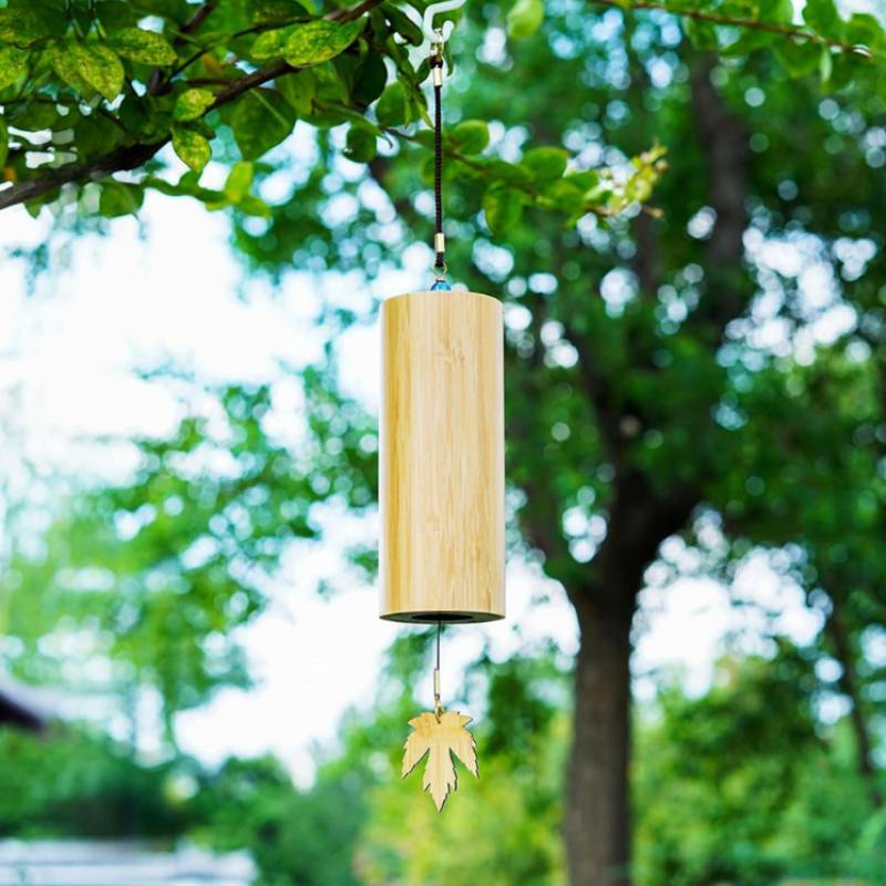 Wooden Bamboo Chime Decor With Handcrafted Craftsmanship For Indoor Home Gift