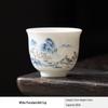 Horned Pansy White Porcelain Teacup