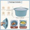 A95I-Silicone Microwave Cookware Cooker Steamer Grade Steamer Bowl Japanese Donabe Inspired Cooking Pot