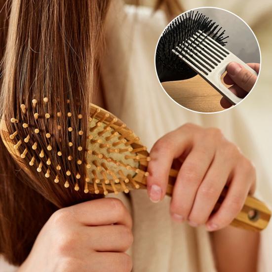 Kammreiniger mit breitem Zahndesign Haarkamm Entwirrer Reiniger Luftkissen Kammreiniger mit Aufhängeloch