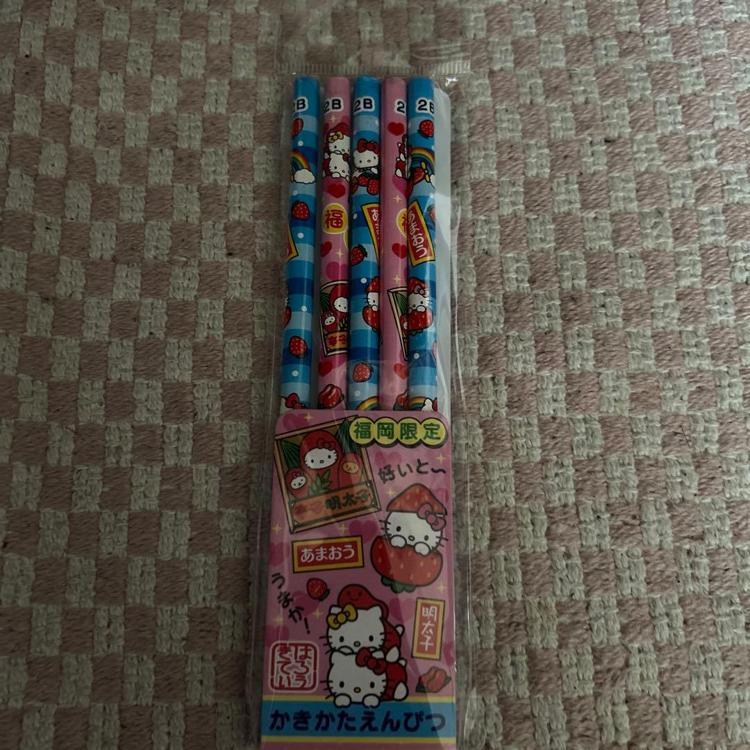 Local Kitty Fukuoka Limited Amaou Mentaiko 2B Pencil 5-Piece Set