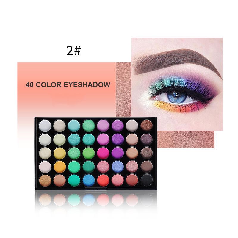 40-Color Eyeshadow Disc, Pearlescent Matte Multi-color Combination, Daily Makeup Disc, Powdery and Delicate