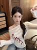 Bowknot Cold Shoulder Knit Top - Women's Slimming Autumn Chic with Long Sleeves