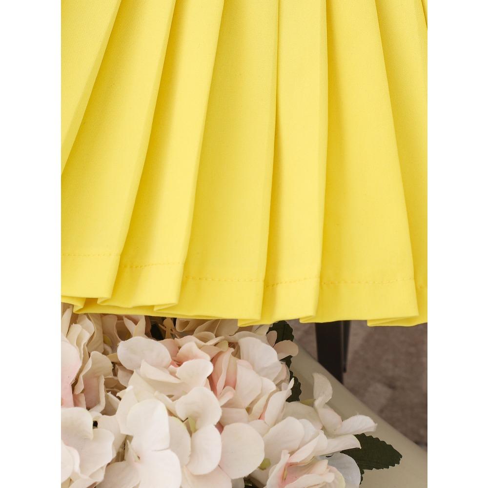 Children's Clothing 2-7Y Girls Skirt Suit Pink Flower Black T-shirt + Pink Pleated Skirt Set Cute Skirt Cotton Short Sleeve