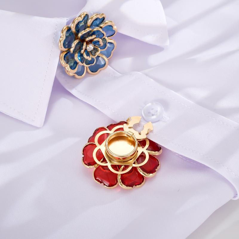Rhinestone Flower Button Covers Scratch Resistant Shiny Button Buckles for High End Outfit Dress Jacket Decor Accessories