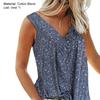 V-neck Sleeveless Flowy Hem Pullover Top Floral Print Lady Vest Top for Daily Wear