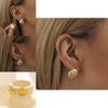 Boucles d'oreilles tendance 2023 dorées géométriques coquillage design chic en alliage plaqué