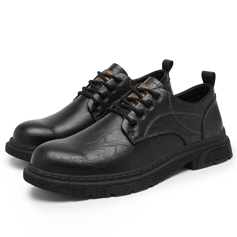 Handmade High Quality Genuine Leather Casual Shoes for Men Lace Up Outdoor Oxford Jogging Shoes Men Outdoor Daily Commute Shoes