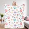 Flower Kitten Nap Blanket,Flannel Blanket,Suitable For Sofas,Beds,Cars,Rooms,Offices,Camping,Exquisite Gift Blankets
