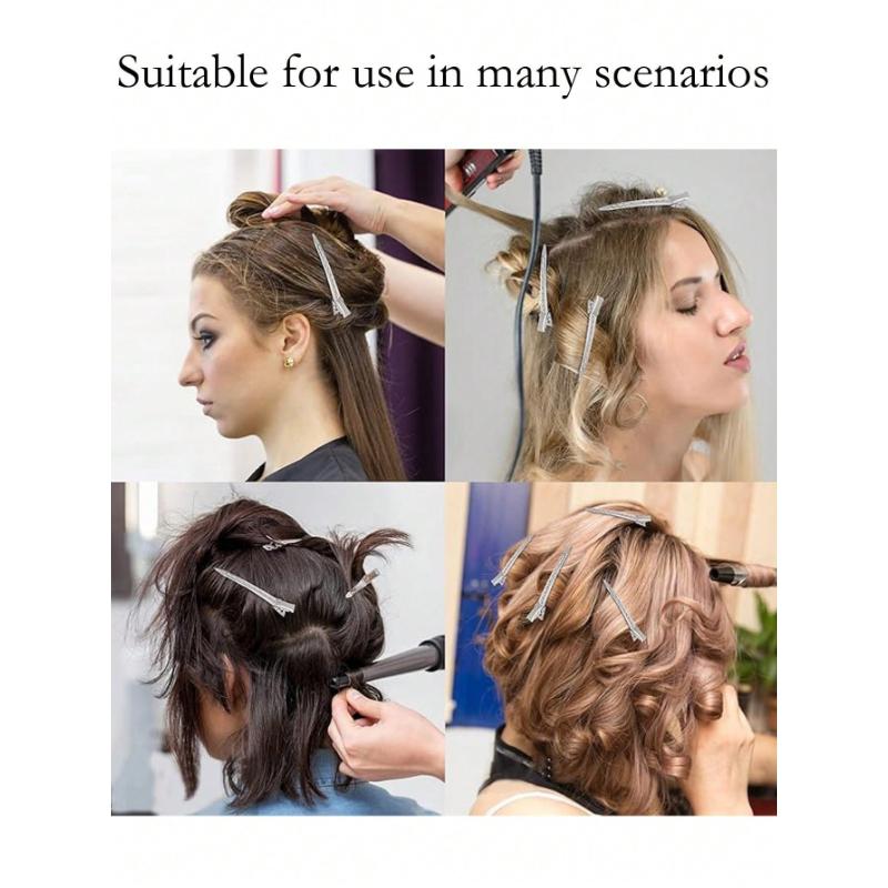 10pcs Women's Fashion Minimalist Convenient Y2K Style 3.54in Hollow Out Alloy Silver Hair Clips Claws Hairpins Hair Accessories