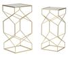 Table Glassy Set 2 Pcs Cm 31,5X31,5X68-28X28X64