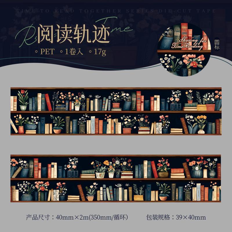 1pcs DIY Decoration Adhesive Tapes Japanese Reading Time Together Washi Tapes Masking Tapes Stickers Stationery