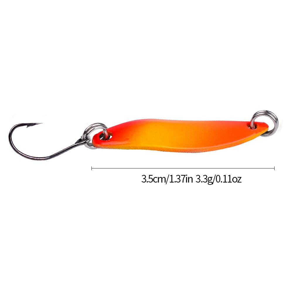 Ma Kou Sequins Long Range Metal Road Subbait Microobject Colorful Melon Seed Sequins White Stripe Crossmouthed Perch Spoon Type Fake Bait
