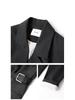 NEWOPEN 2025 Early Spring Korean-Style Women's Double-Breasted Waist-Hugging Blazer C3588
