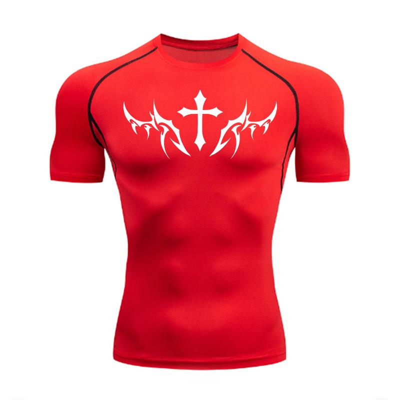 Tight Fitting Men's Sportswear Moisture-Wicking Running And Fitness Quick Drying Summer Top Versatile Minimalist Casual And Fashionable