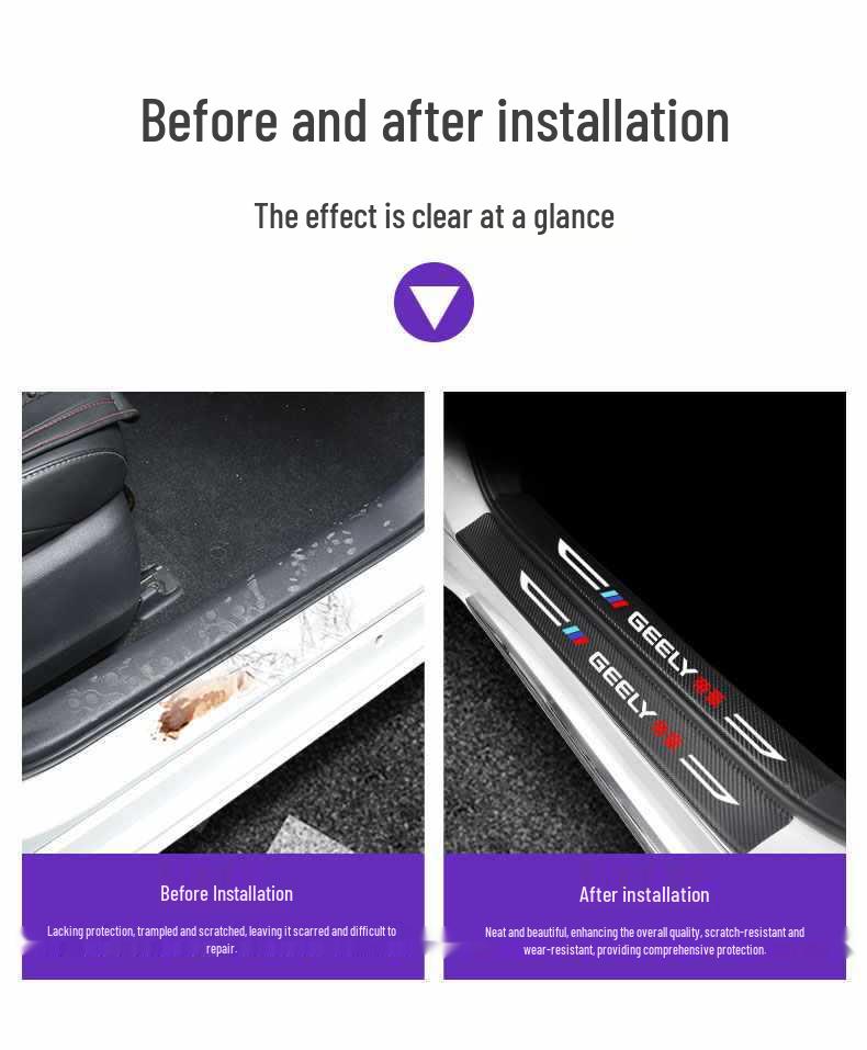 Interior Accessories for Geely Emgrand 4th Generation: Door Sill Stickers