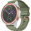 Universal Silicone Strap 20mm, with Gold Buckle, Green