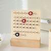 2025 Ins Circle Cream Ring Toss Perpetual Wooden Desk Calendar