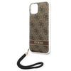 Etui do iPhone 14 Plus Guess 4G Print Strap Brązowe