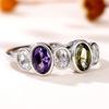 1Pc Fashionable and Fashionable Color Ring, Fashionable and Colorful Synthetic Zircon Ring.