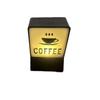 Aimant de réfrigérateur de café créatif Modèle de chat mignon Lumière chaude Boîtes lumineuses de bar Miniature tridimensionnelle