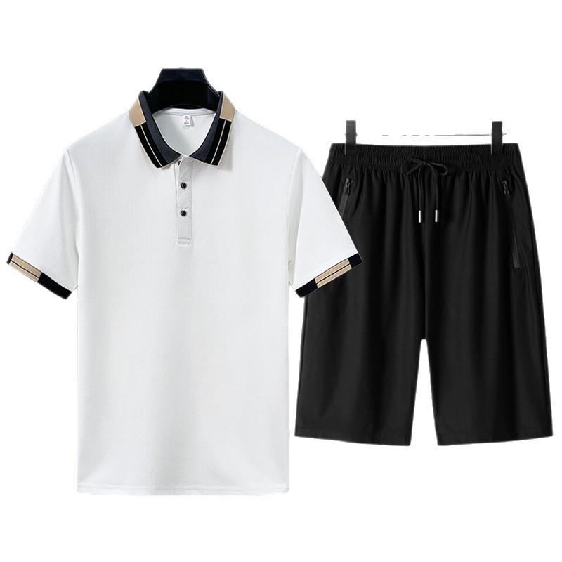 2026 Men's Summer Polo & Shorts Set - Business Casual Plus Size