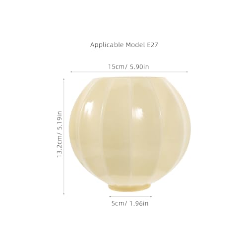 POPETPOP Retro Glas Lampenschirm, Ersatz für Pendelleuchtenschirm, Kerzenleuchter Schirm, Nur Pendelleuchtenschirm, Hängeleuchtenschirm, Beleuchtungskörper Kugel