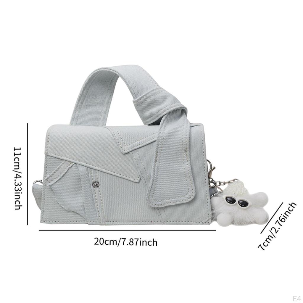 Women Denim Bag ,Patchwork Shoulder for Evening ,Teen Girl Work Ladies Party