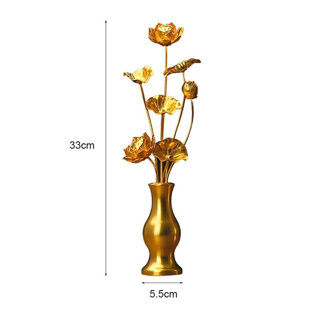 RAYWILL Tokohana Lotus Buddhist Flower Set, Obon Supplies, Lotus Flowers, Buddhist Altar Accessories, Set of 2, with Aluminum Vase, Left and Right,