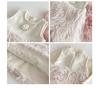 2025 New Winter Little Girls' French Chic Fleece-Lined Sleeveless Princess Dress