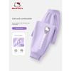 Hello Kitty Girls' Pants Spring and Autumn Thin Purple Stylish Casual Pants Children's Spring Sports Sweatpants Trendy