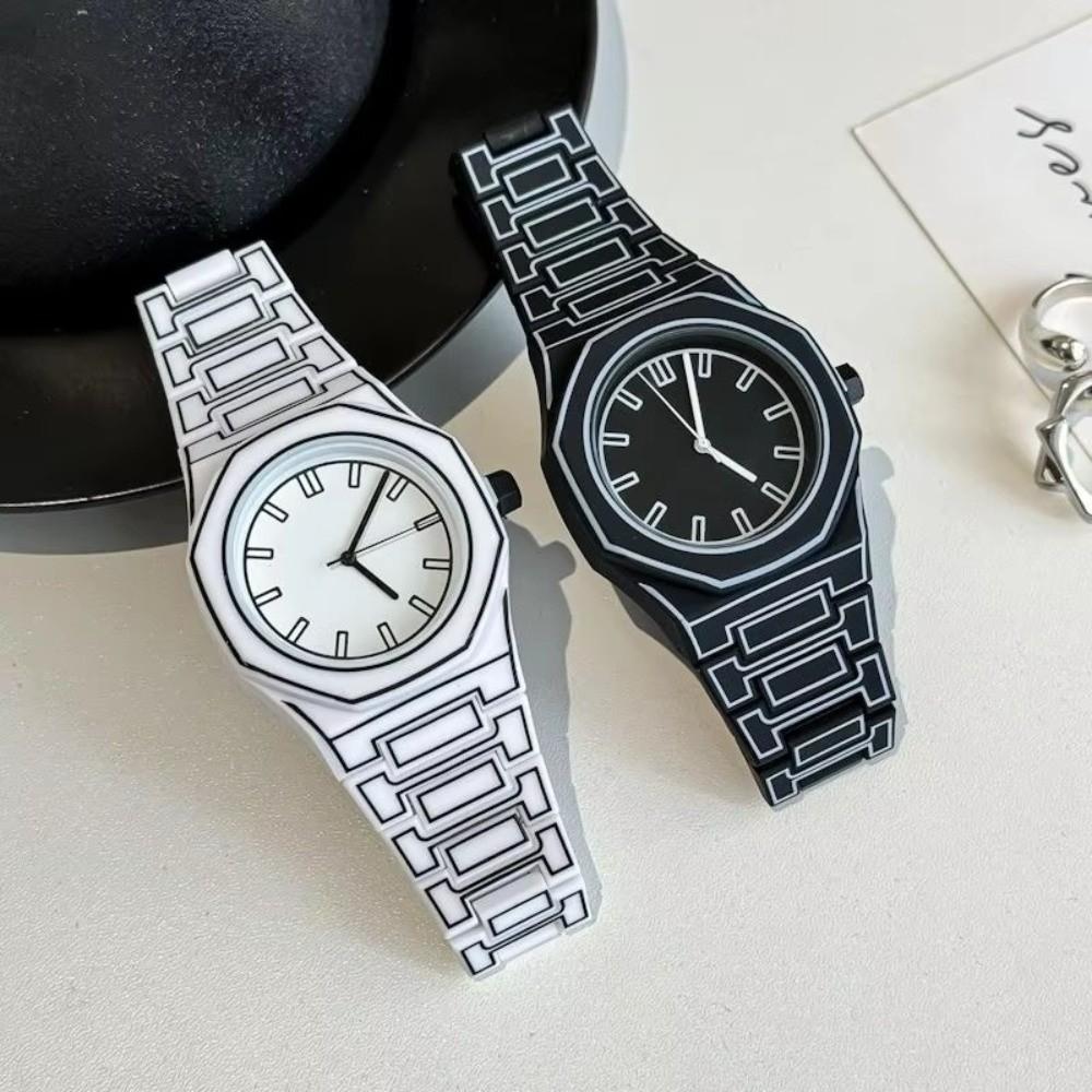 Silikonarmband Herren- und Damen-Quarzuhr Lässige Armbanduhr Mode Sportuhr Unisex