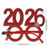 2026 Digital Funny Christmas Glasses Frame for New Year Eve Party Decoration Supplies Creative Photo Booth Prop Kids Gift Favors