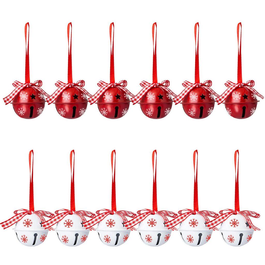 Festive 4CM Metal Bell Ornaments - Christmas Tree Decorations Set