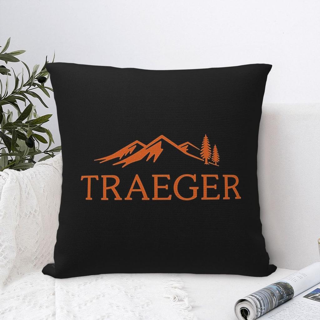 Traeger Pellet Grill Smoke BBQ Essential Square Pillowcase Cushion Cover Pillow Case Throw Pillow Cover for Home Bedroom Car