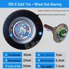 Electric Handcart Tricycle with Solid 3.00-8 Puncture-Proof Tire and Gray Hopper