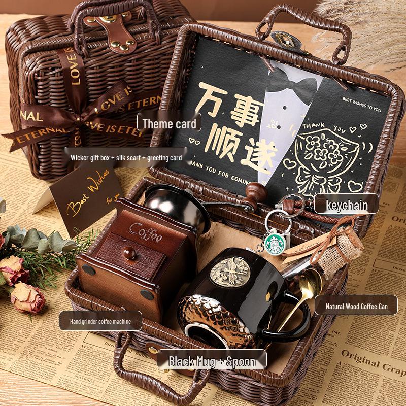 Pánská dárková sada kávovaru: Ideální k narozeninám, kreativní nikové dárky pro svědky nebo pro přítele a manžela.