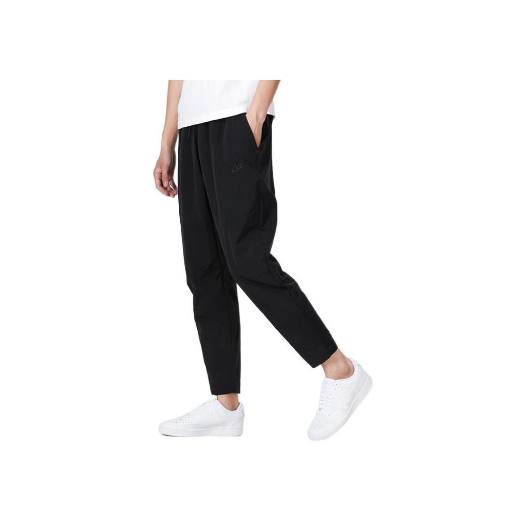 Nike Sportswear Tech Essentials Embroidered Logo Drawstring Casual Pants Men Bottoms Black DQ4344-010