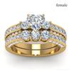 Fashion Couple Rings For Women Exquisite Rhinestones Zirconia Rings Set Simple Men Stainless Steel Rings Wedding Band Jewelry