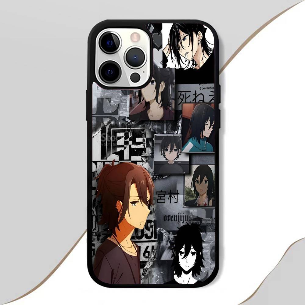 Horimiya Phone Case Mobile Suitable For Apple 16 PRO MAX 15 14 13 12 MINI 11 Patch Black Hard Shell