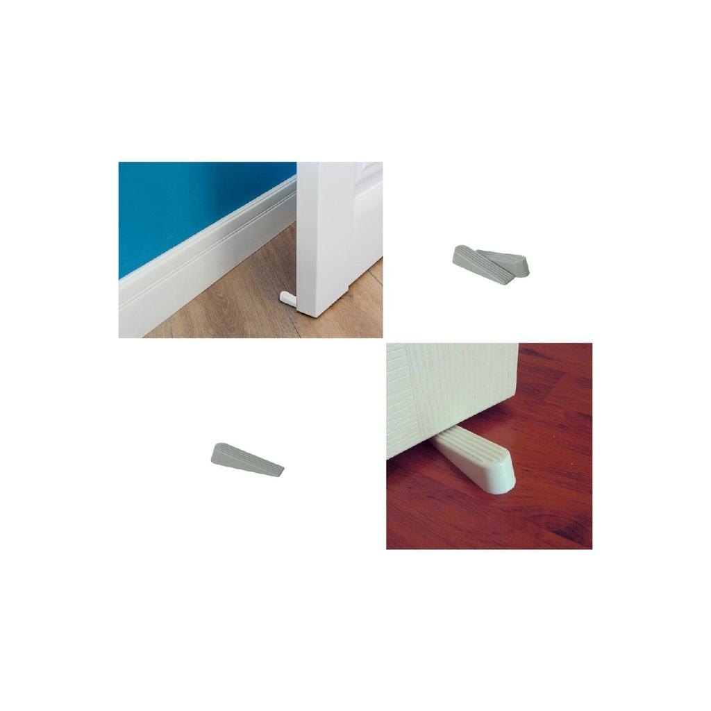 Gray 2 Pieces Rubber Door Stopper 716404