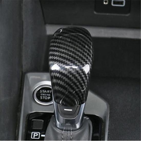 For Nissan Kicks 2018-2024 Carbon Fiber Center Console Gear Shift Knob Trim 1PCS