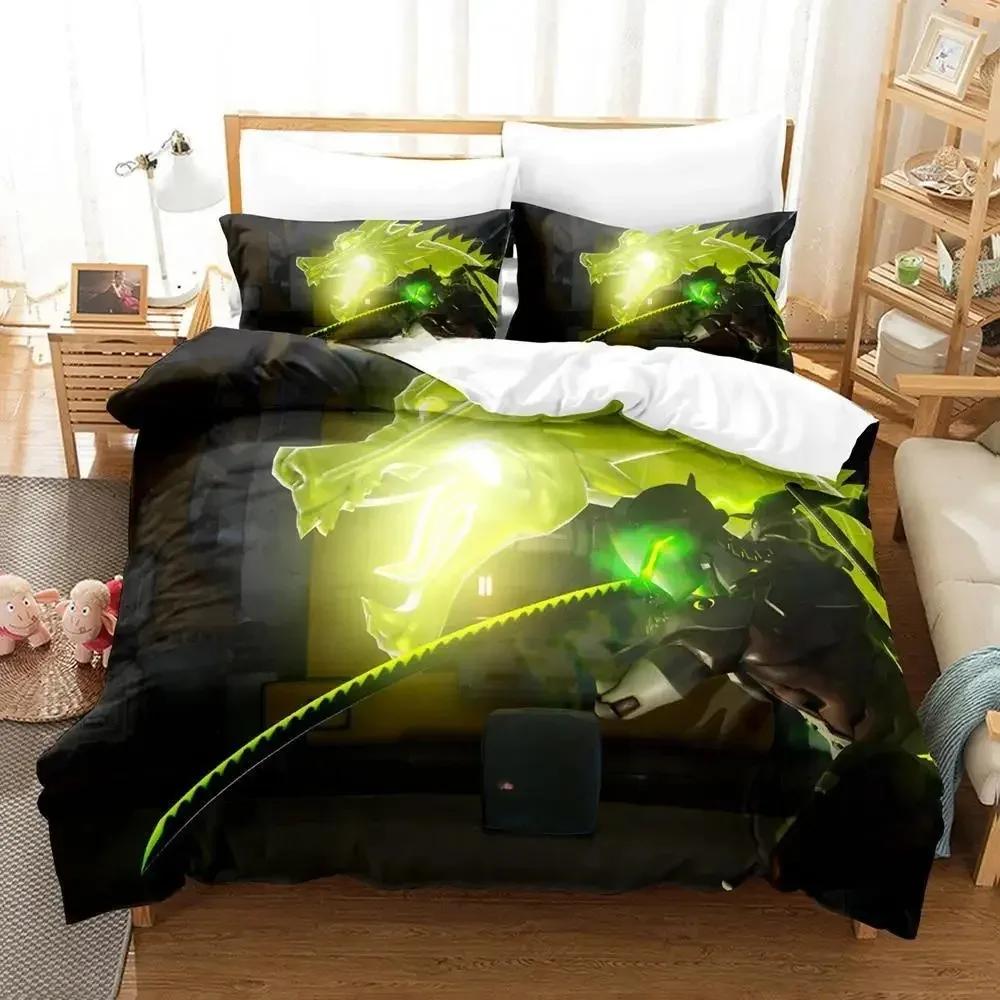Game Cool Dragon Blade Genji by Bedding Set Single Twin Full Queen King Size Bed Set Adult Kid Bedroom Duvet Cover Sets Anime