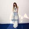 Early Spring Vintage All Match Slim Drape Saber Cut Relax Wide Leg Denim Pants For Ladies Casual Pants Oversize Denim Trousers