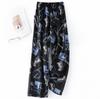 Summer men's cotton and silk pajama pants plaid home pants loose can be worn outside beach long pants youth artificial cotton
