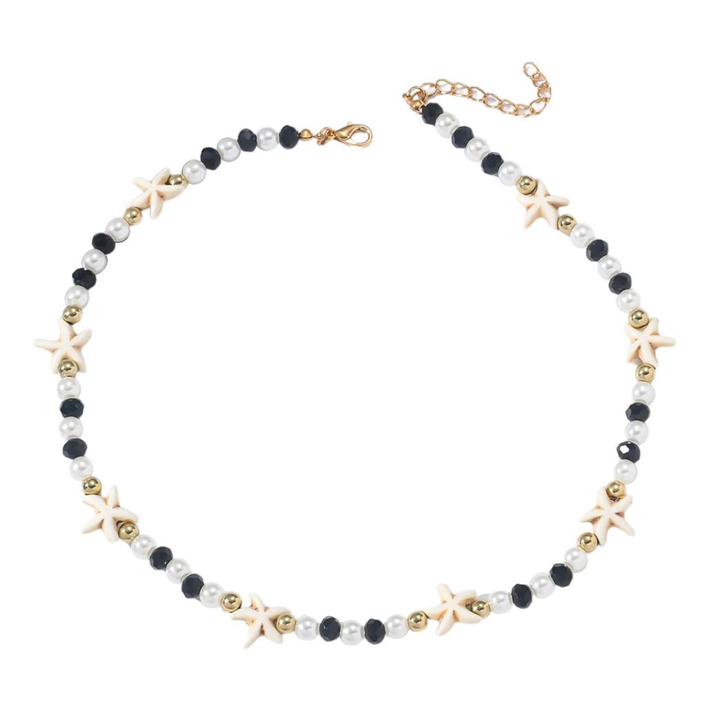 Stylish Beach Necklace Handmade Jewelry Starfish Necklace Women Accessories Short Necklace Suitable for Party Daily