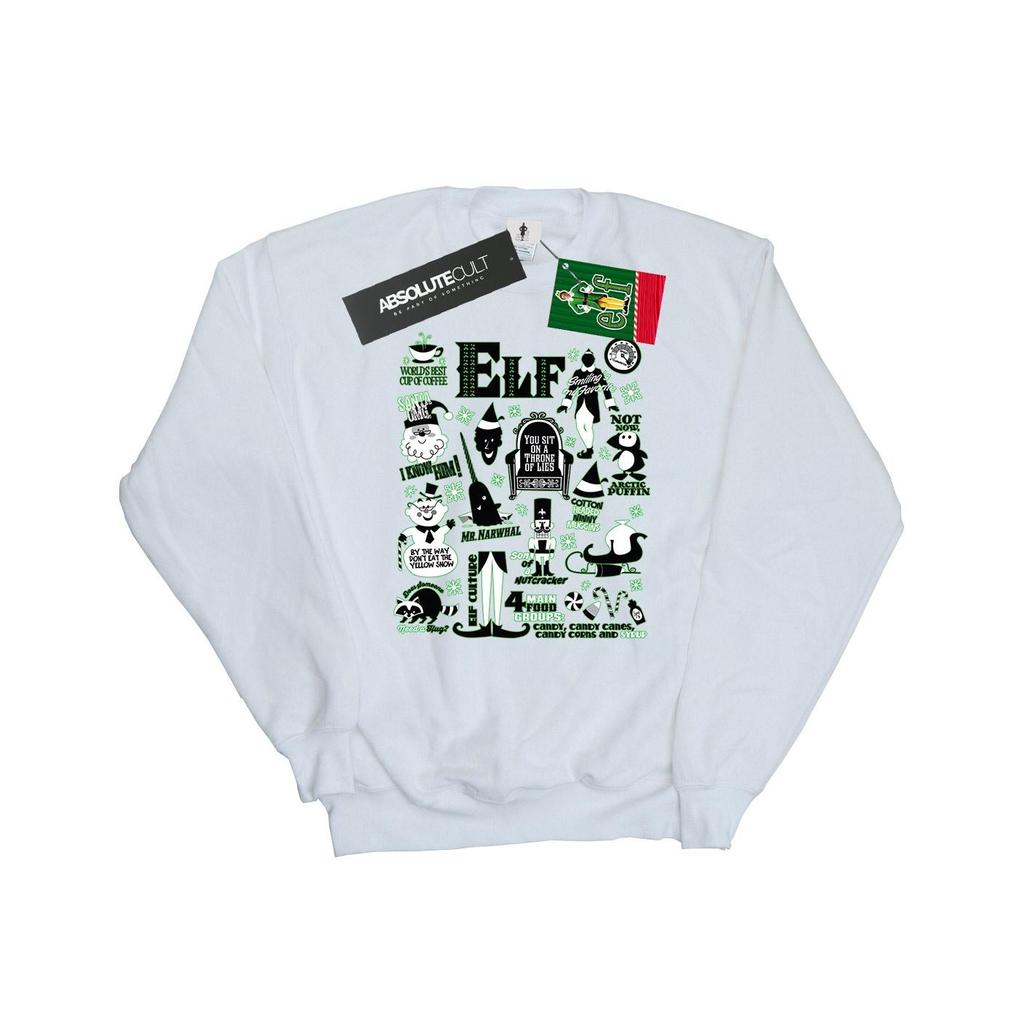 Elf Mens Infographic Poster Sweatshirt