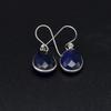 Sapphire 925 Sterling Silver Drop Earrings, Gemstone Handmade Dangle Earrings