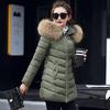 Winter New Cotton-padded Clothes for Women, Medium and Long Slim-fitting Cotton-padded Clothes, Large Fur Collar Down Cotton-padded Jackets for Women