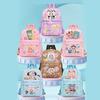 Three Cartoon Baby Pattern Backpack Large Capacity Shoulders Bag Gift Children